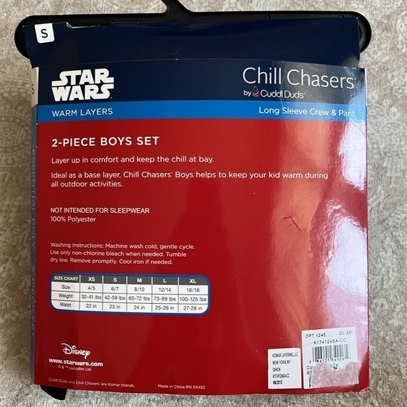 Brand New Star Wars Chill Chasers by CuddlDuds Boy Long Sleeve Top & Pants Set - Picture 9 of 13